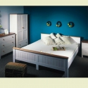 Masivní postel Anny 180x200 bílo-hnědá barva